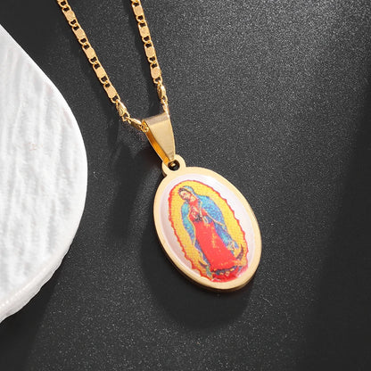 Catholic virgin Mary pendant necklace