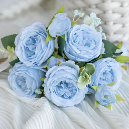 Artificial flowers fake white Peonies bouquet