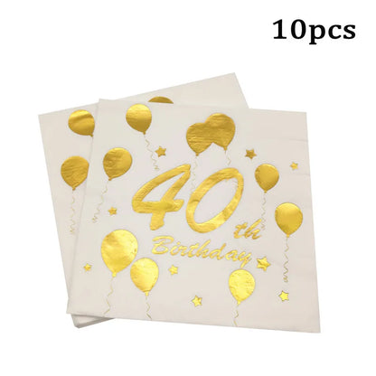 Paper napkin 30 40 50 60 Years Old