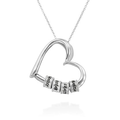 Names heart necklace custom