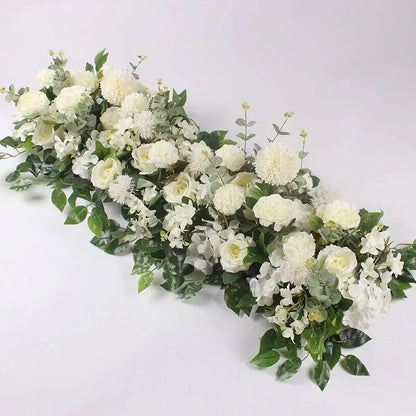 flowers row for table decor 100cm