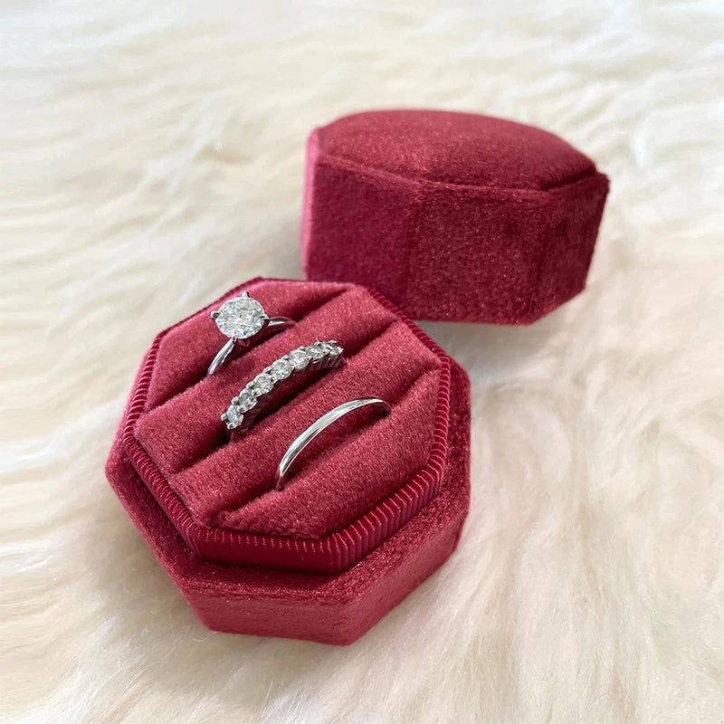 Personalised Acrylic topper velvet wedding ring box