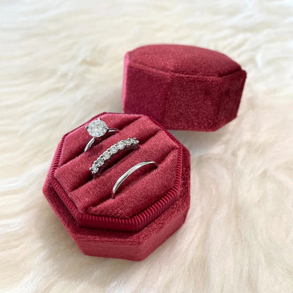 Personalised Acrylic topper velvet wedding ring box