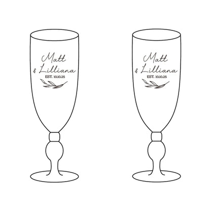 Custom champagne laser engraving glass cup