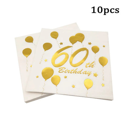 Paper napkin 30 40 50 60 Years Old