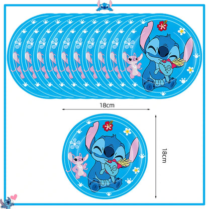 Disney Stitch Birthday Party Decoration Supplies New Lilo Stitch Balloon Baby Shower Aloha Paper Cups Plates Napkins Tablecloth