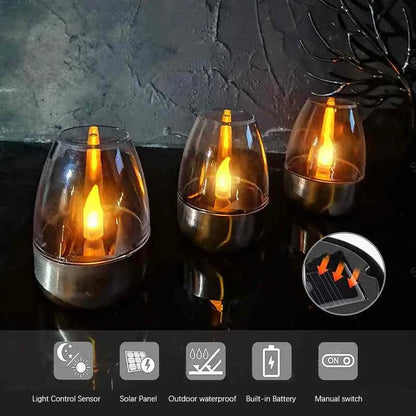Outdoor LED Solar Candle Lamp