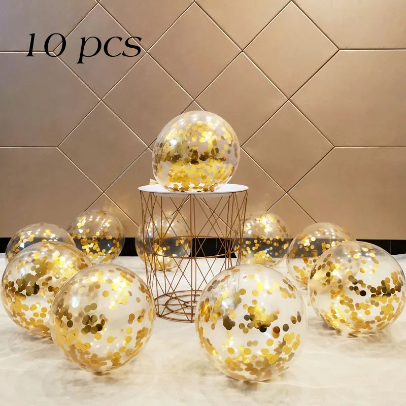 10/20PCS Star Confetti Latex Balloons