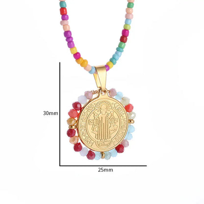 Catholic virgin Mary pendant necklace