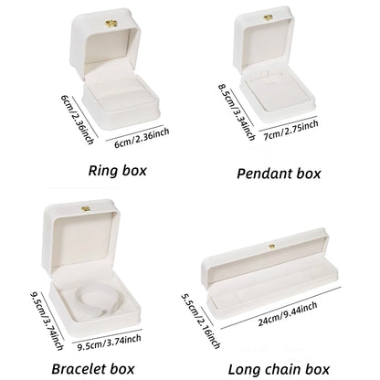 European style white PU leather jewelry box 1PC