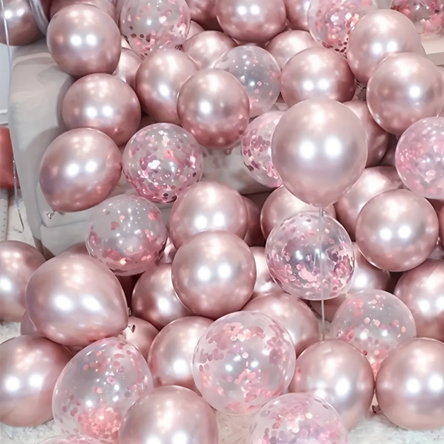 Rose Golden Sequin Balloon Set 20pcs