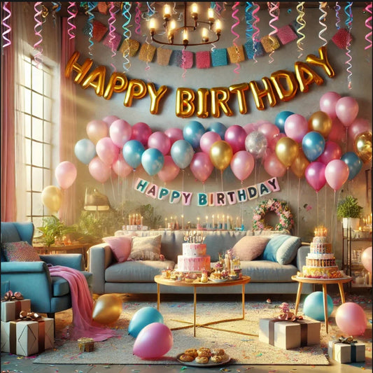 Happy birthday party celebration decoration 56pcs