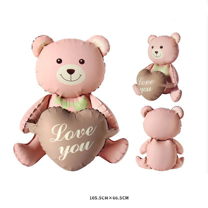 Frosted Bear Retro Love Balloon