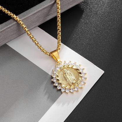 Virgin Mary medal pendant