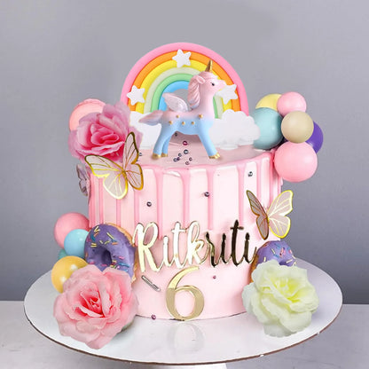 Unicorn Rainbow cake decorations 47PCS