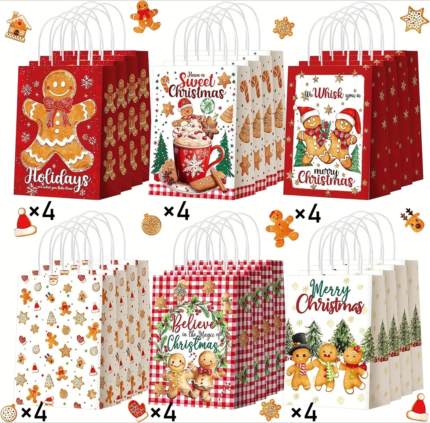 Merry Christmas Party Paper Bags