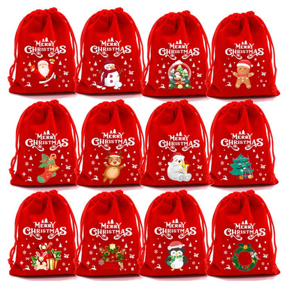 12/24pcs Xmas Party Favor Bags