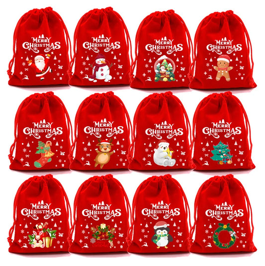 12/24pcs Xmas Party Favor Bags