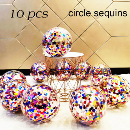 10/20PCS Star Confetti Latex Balloons