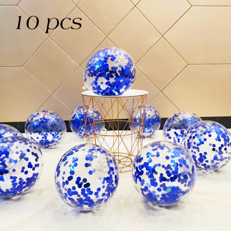 10/20PCS Star Confetti Latex Balloons
