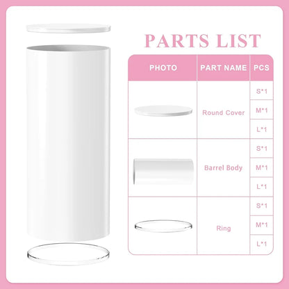 Cylinder pedestal stand  3Pcs