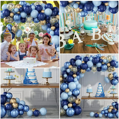Blue Metallic Balloons Garland Kit