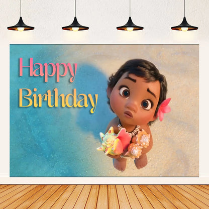 Moana theme background decoration