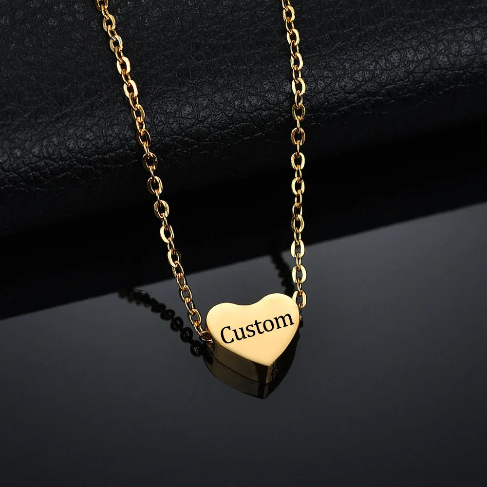 Custom name necklaces personalized heart butterfly