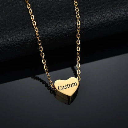 Custom name necklaces personalized heart butterfly