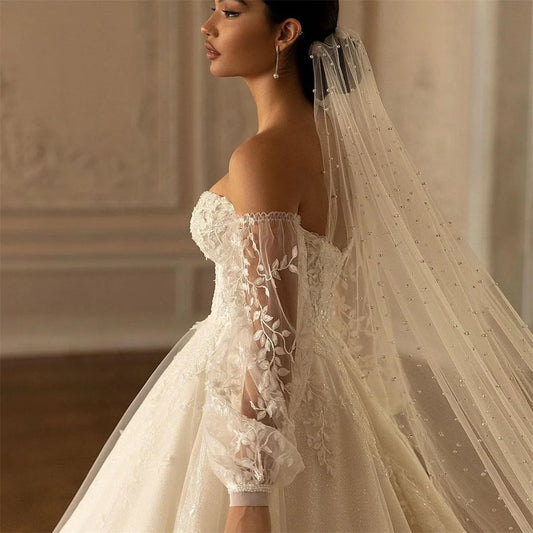 Pearls Bridal Veil Soft 1 Tier