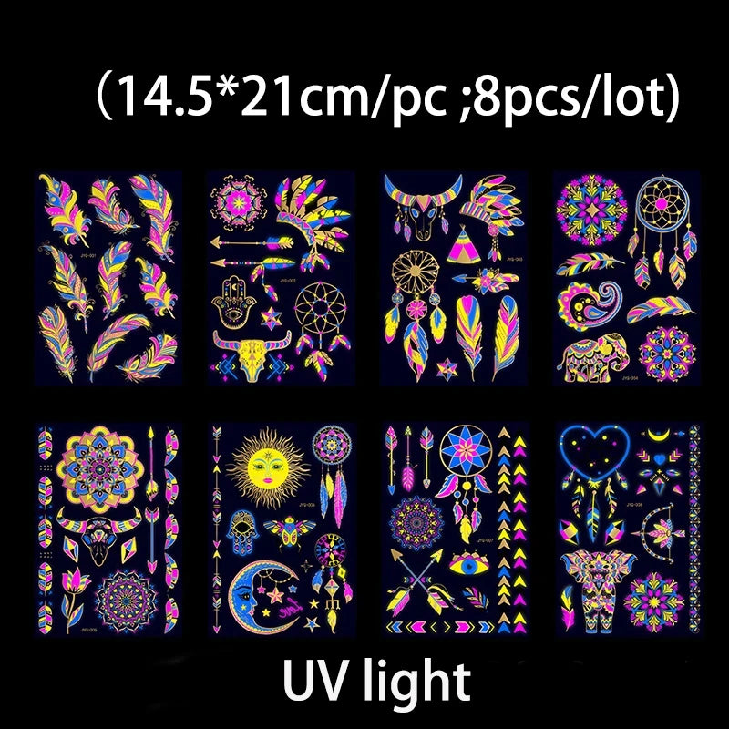 Luminous waterproof tattoos
