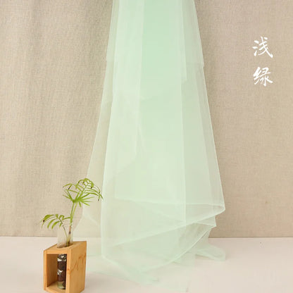 Green soft mesh fabric for decoration