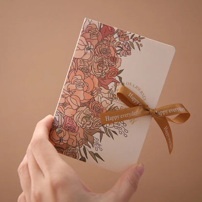 Book shape gift packaging box with ribbon 5pcs