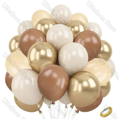 White Sand Latex Balloons 10Inch / 40Pcs