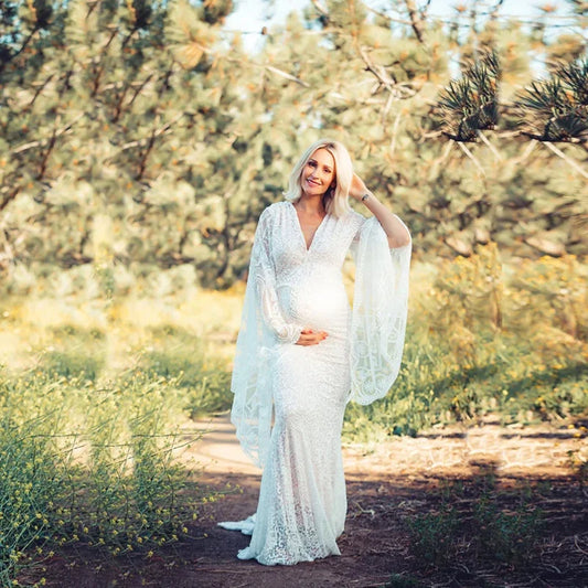 Sali White Maternity Dres