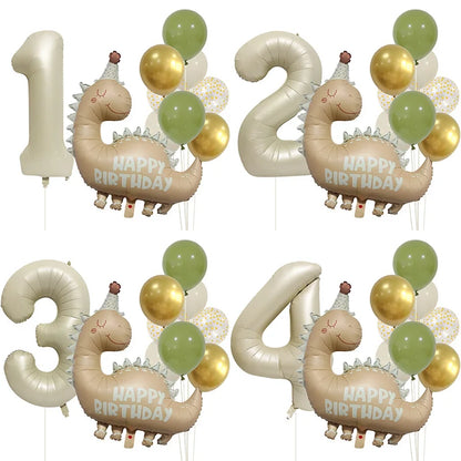 Caramel Colored Dinosaur  Balloon Set