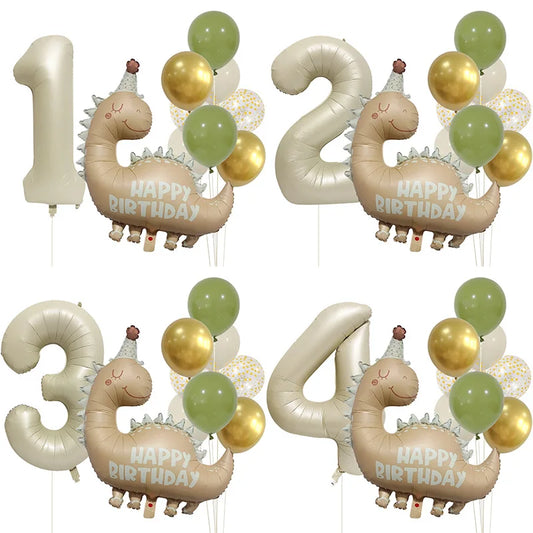 Caramel Colored Dinosaur  Balloon Set