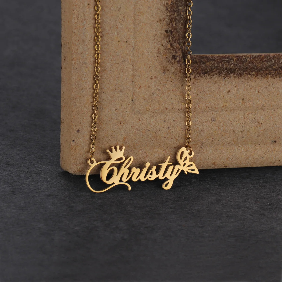 Custom name necklaces personalized heart butterfly