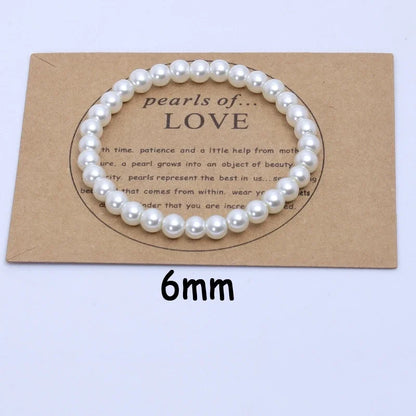 Girth Elastic Bracelet 5-10mm Imitation Pearl 18cm