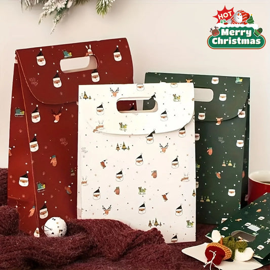 6/12pcs Festive Christmas Bags