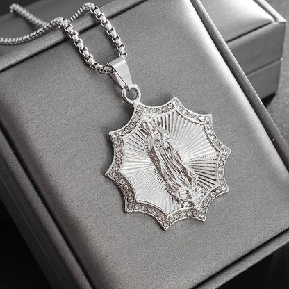 Virgin Mary medal pendant