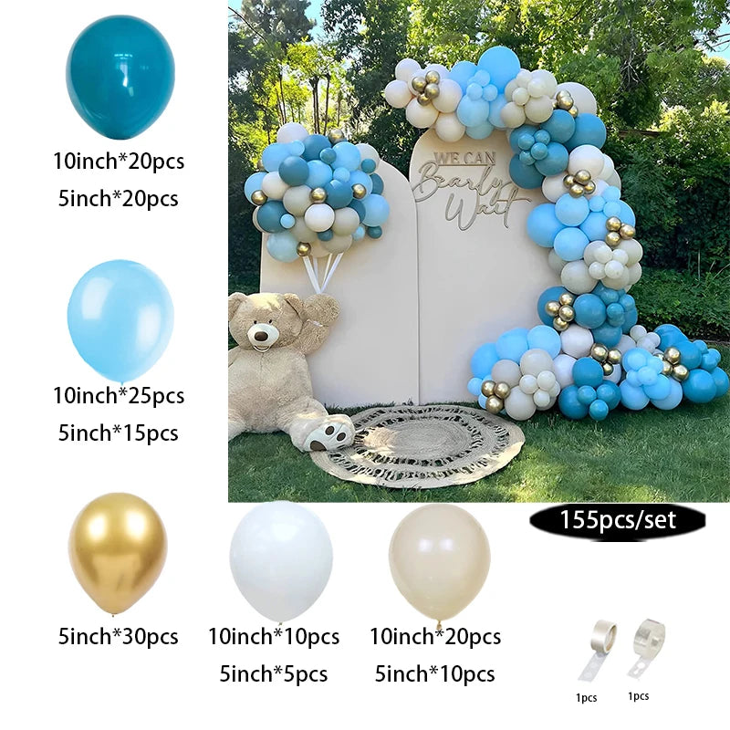 Light blue balloons arch kit
