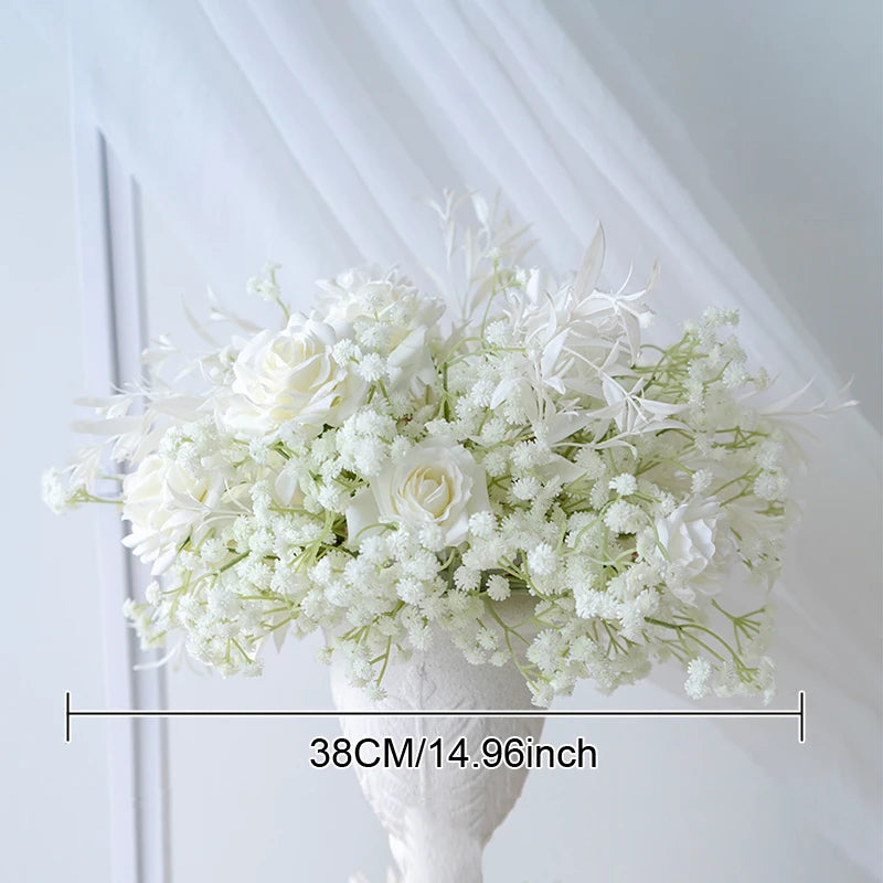 Lyx white Aisle floor floral arrangement wedding decoration