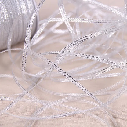 Glitter Silk Satin Ribbon Decoration 10meters 3mm
