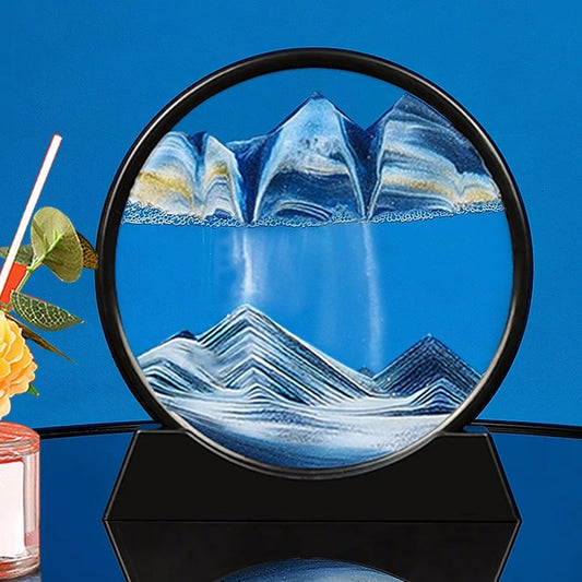 3D Quicksand hourglass moving art picture