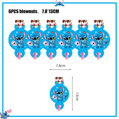 Disney Stitch Birthday Party Decoration Supplies New Lilo Stitch Balloon Baby Shower Aloha Paper Cups Plates Napkins Tablecloth