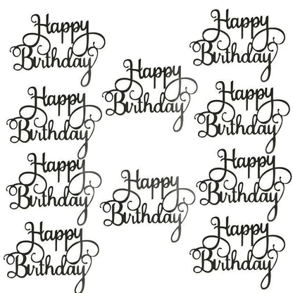 Happy Birthday Cake Topper 10pcs