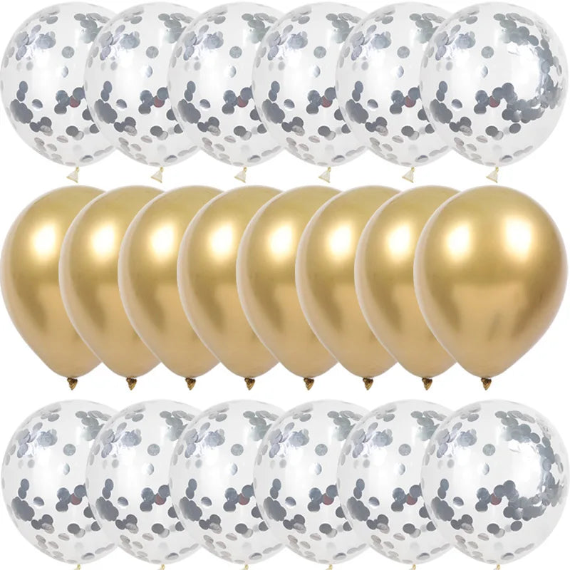10/20PCS Star Confetti Latex Balloons