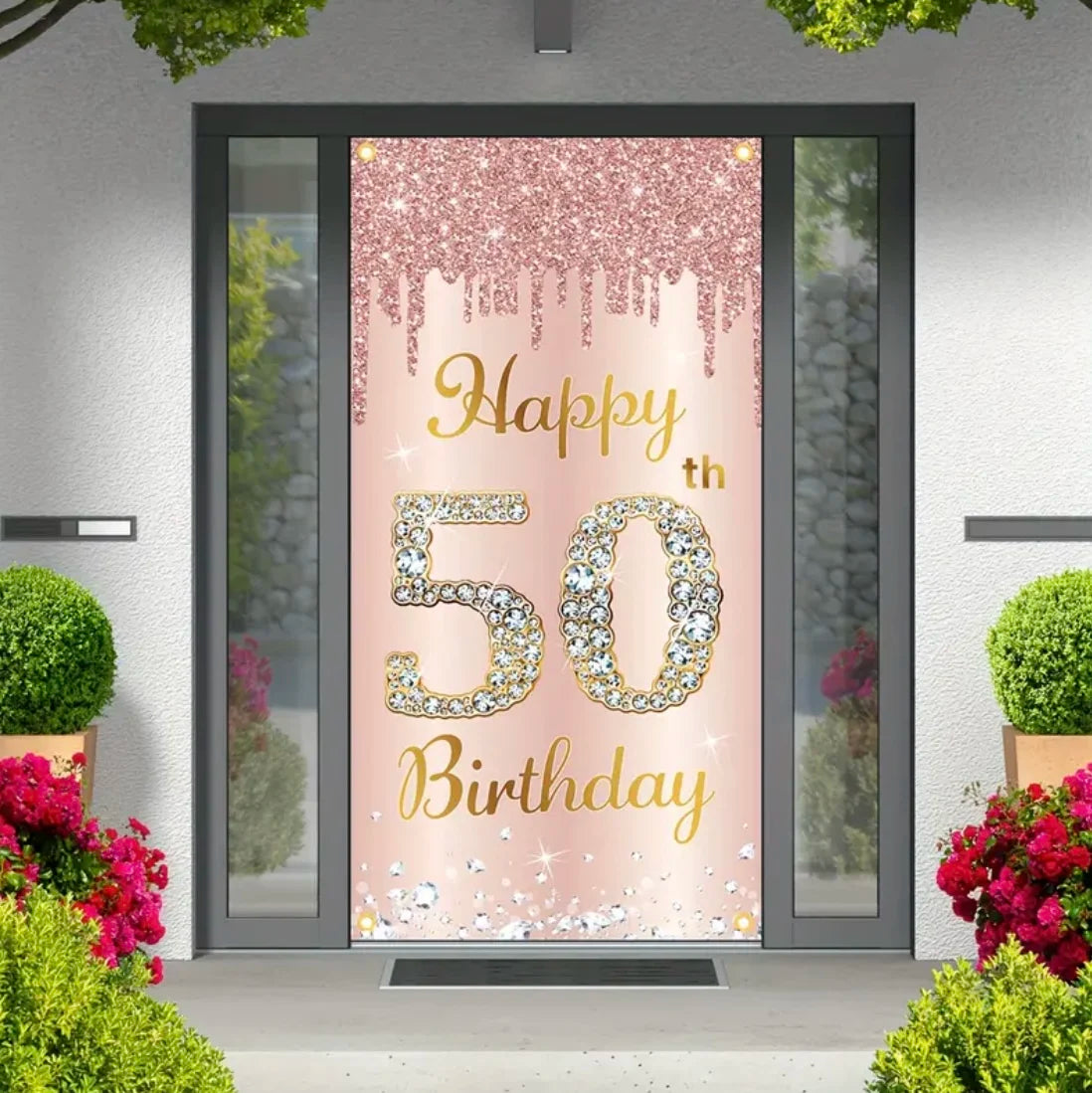 Happy Birthday Theme Decor Door Cover