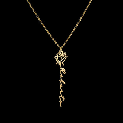Custom name necklaces personalized heart butterfly